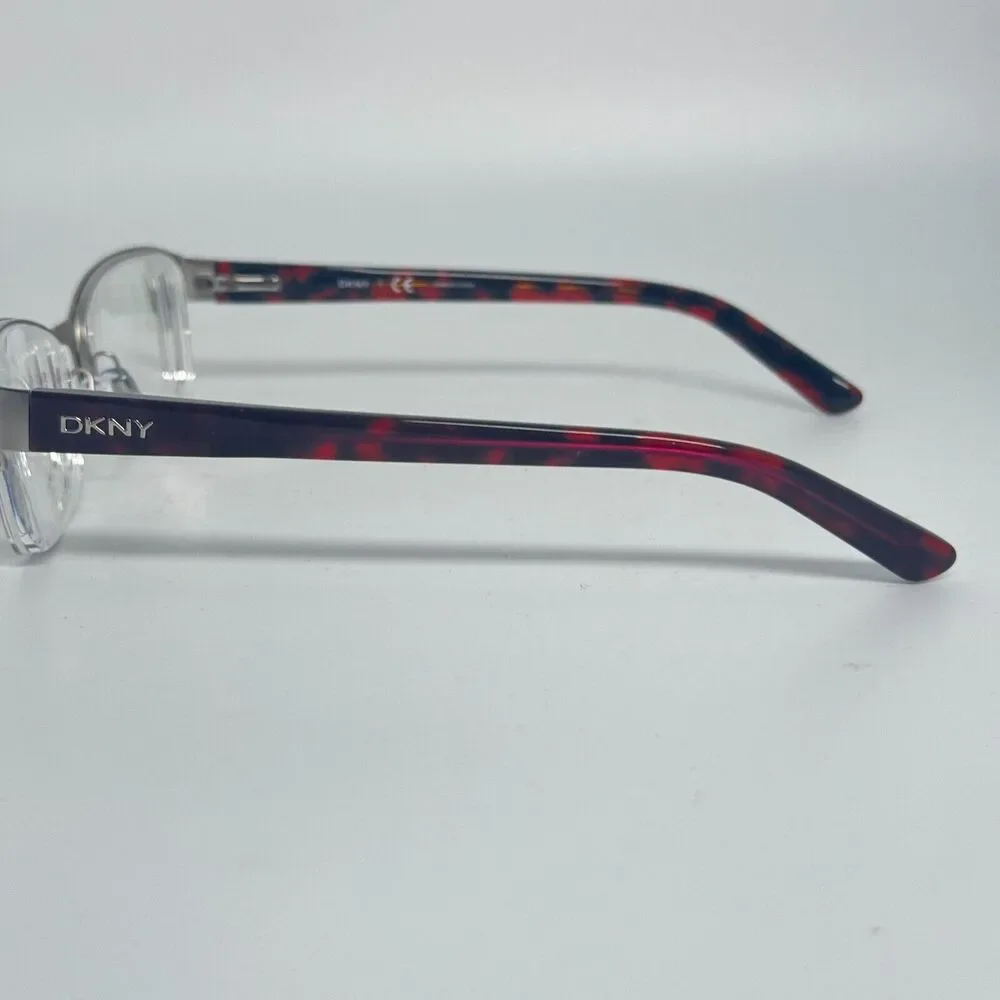 DKNY DY5651 1029 Eyeglasses Frame Half‎ Rim Silver Red Black 53-17-140 H1315